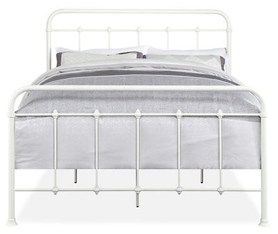 White Metal Curved Queen Bed Big Lots, Claire Queen Metal Panel Bed