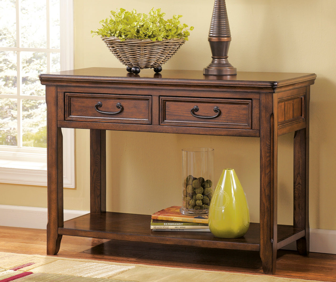 Dark brown deals hallway table