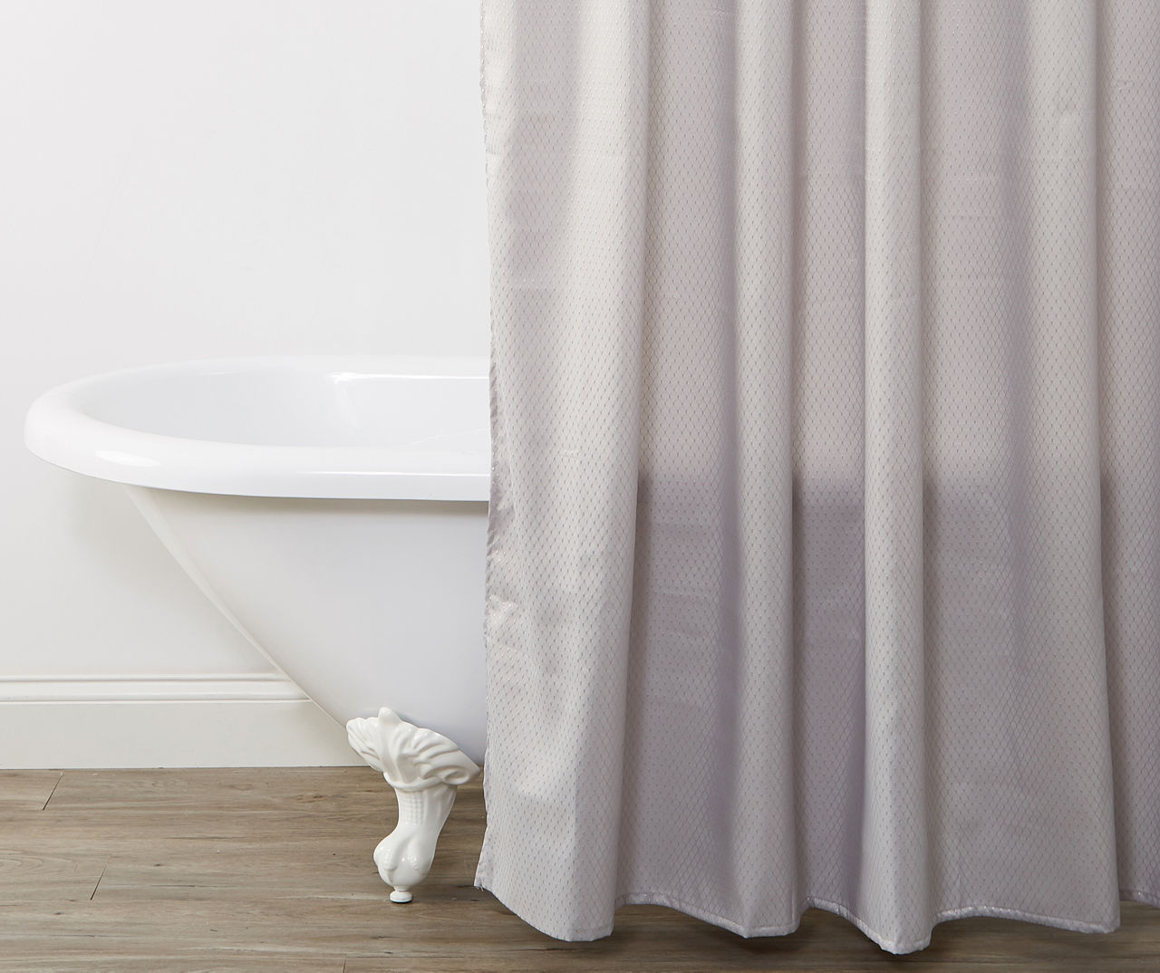 Aprima Harbor Gray Trellis Jacquard Shower Curtain Big Lots