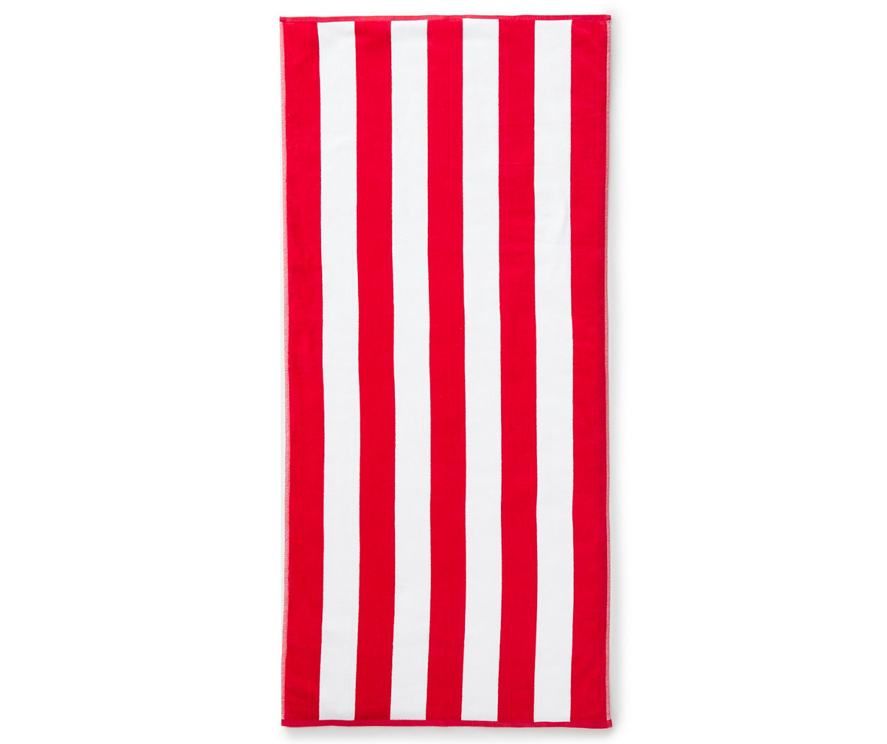 Red White Cabana Stripe Beach Towel 28