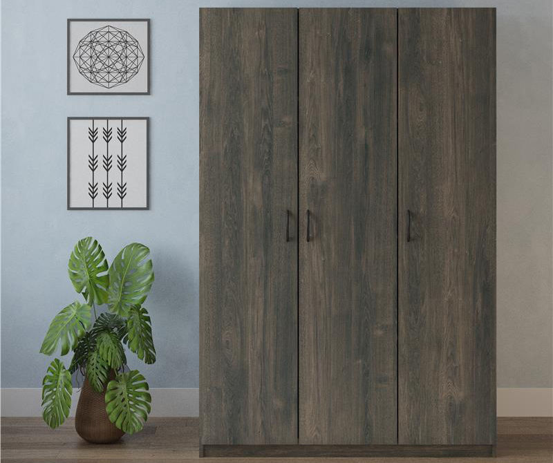 Ameriwood Ivory Oak 3-Door Storage Wardrobe