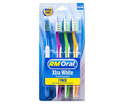 Xtra White Medium Toothbrush, 7-Pack