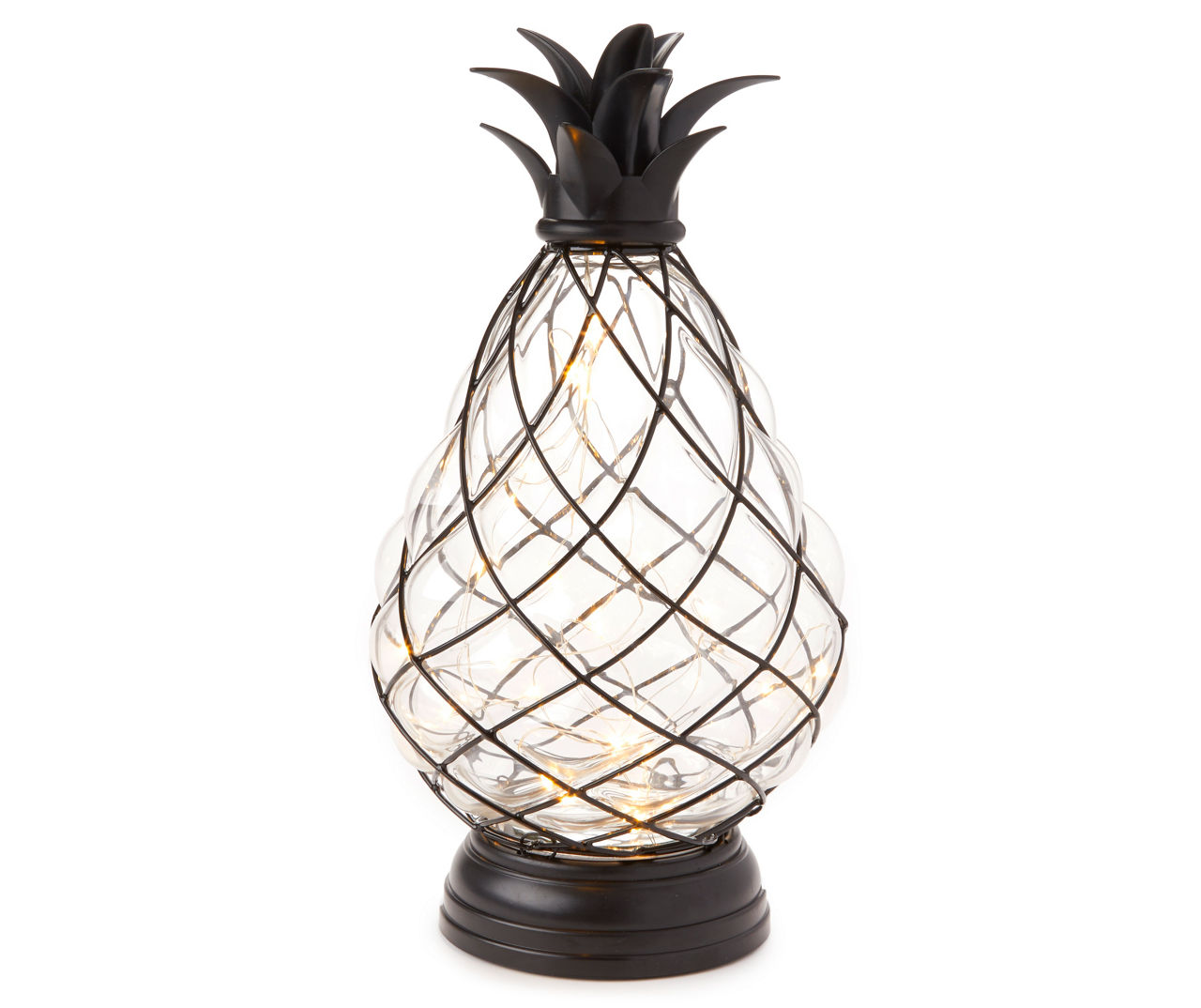 Wilson & Fisher Glass Carved Battery Operated Lantern