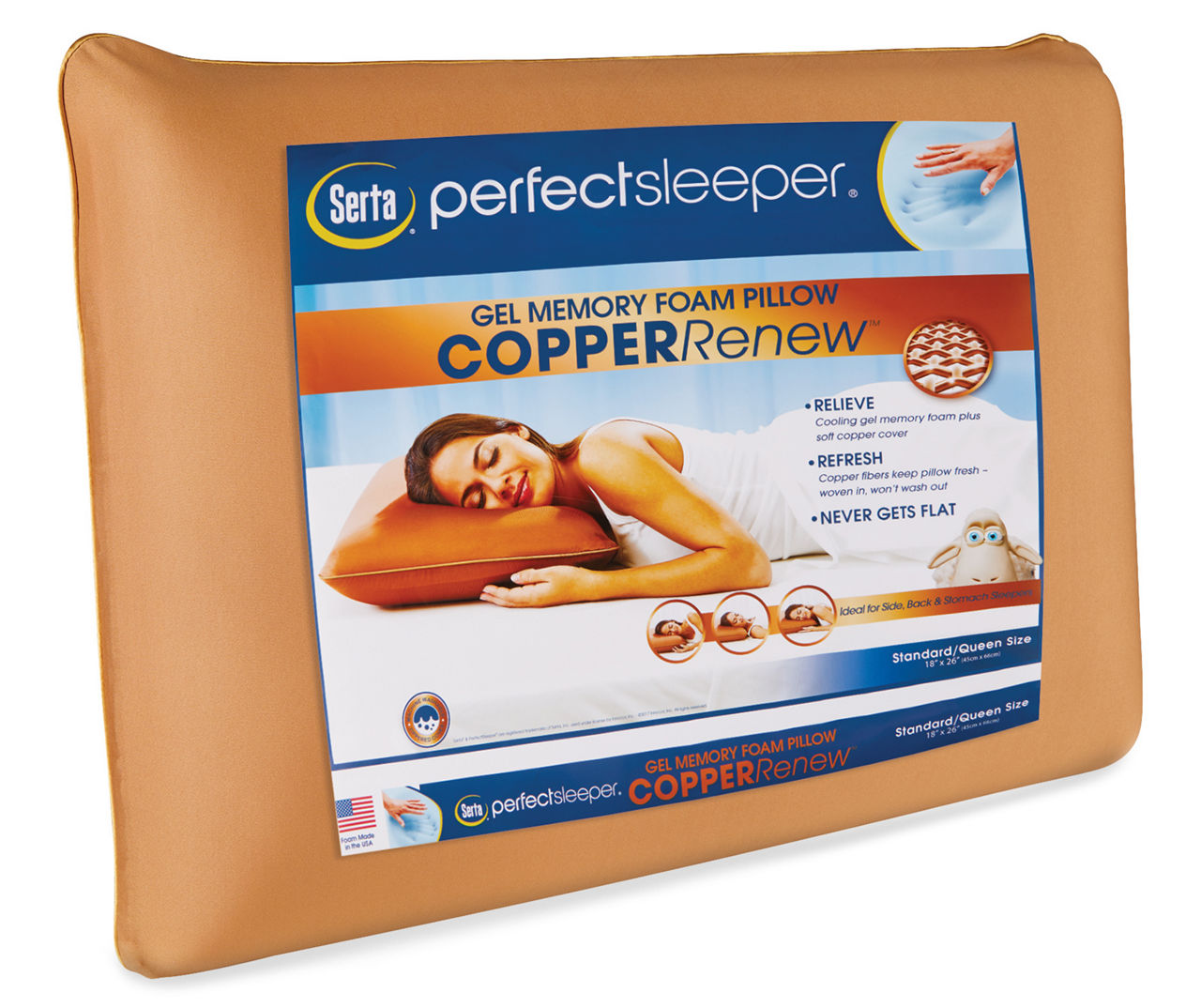 Copper Renew Memory Foam Pillow