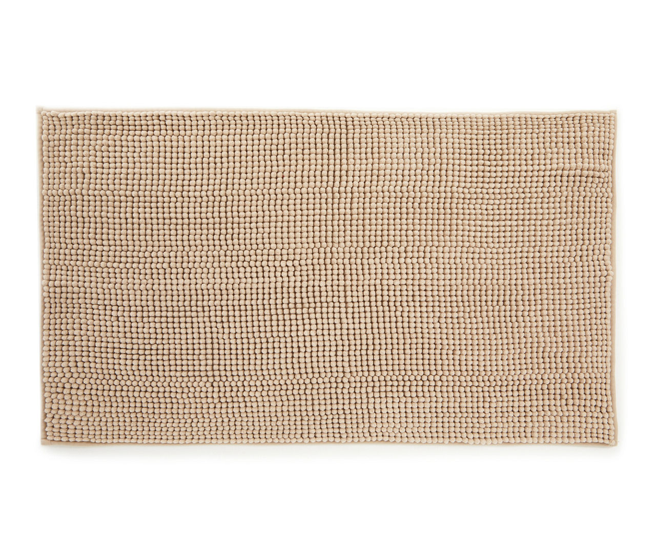 Aluminum Tan Textured Bath Rug, (20" x 34")