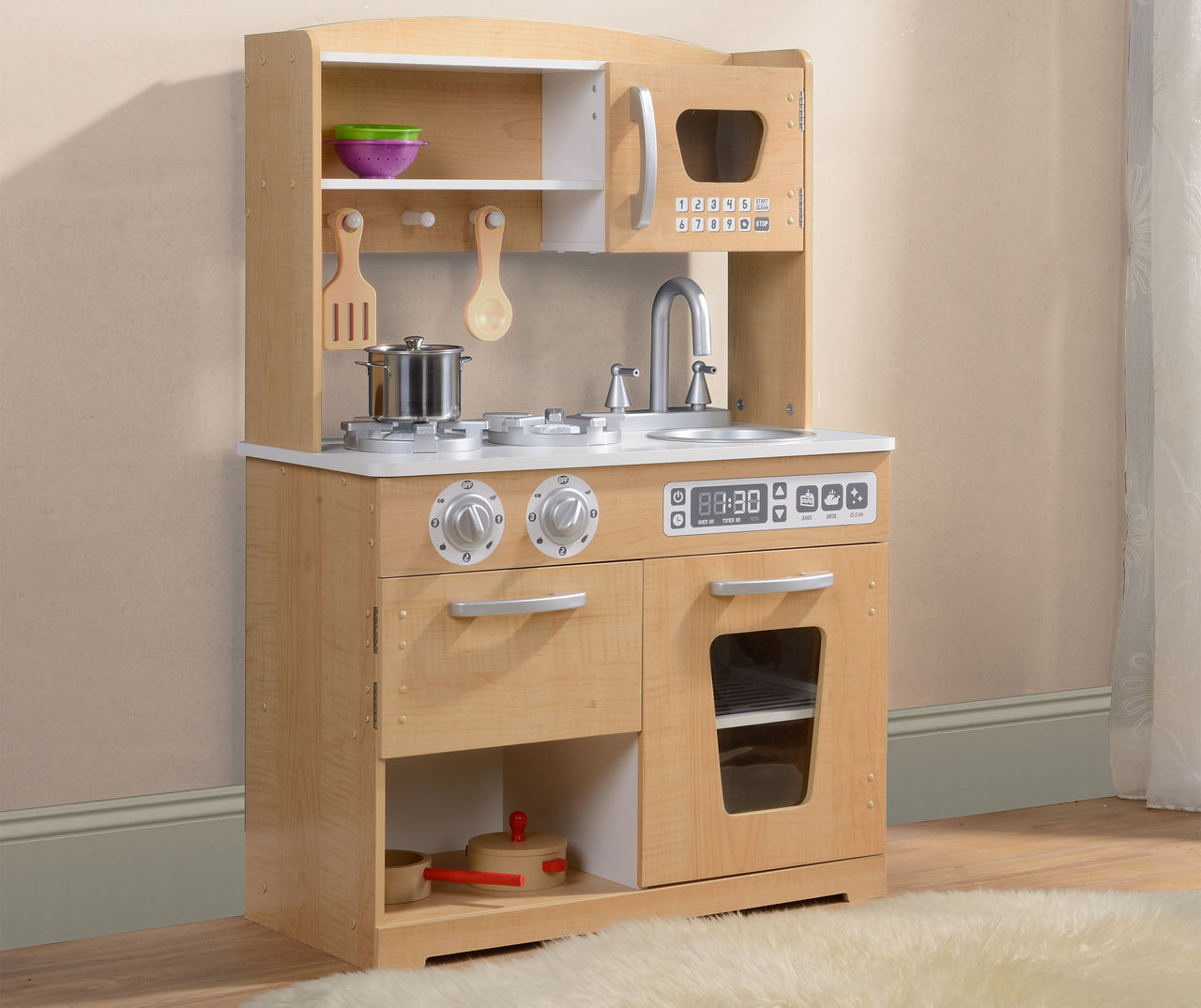 Natural Wood Little Chef Play Kitchen