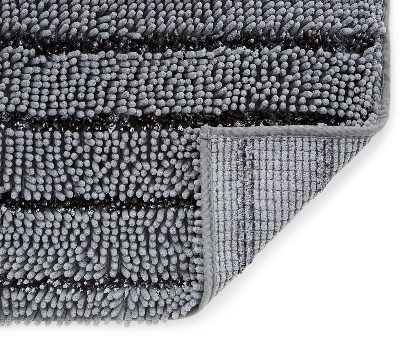 Just Home Gray Shimmer Chenille Bath Rugs, 2-Piece Set