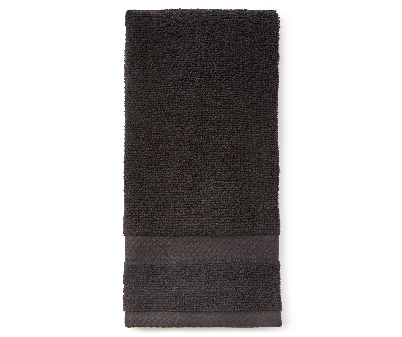 Just Home Black Hand Towel