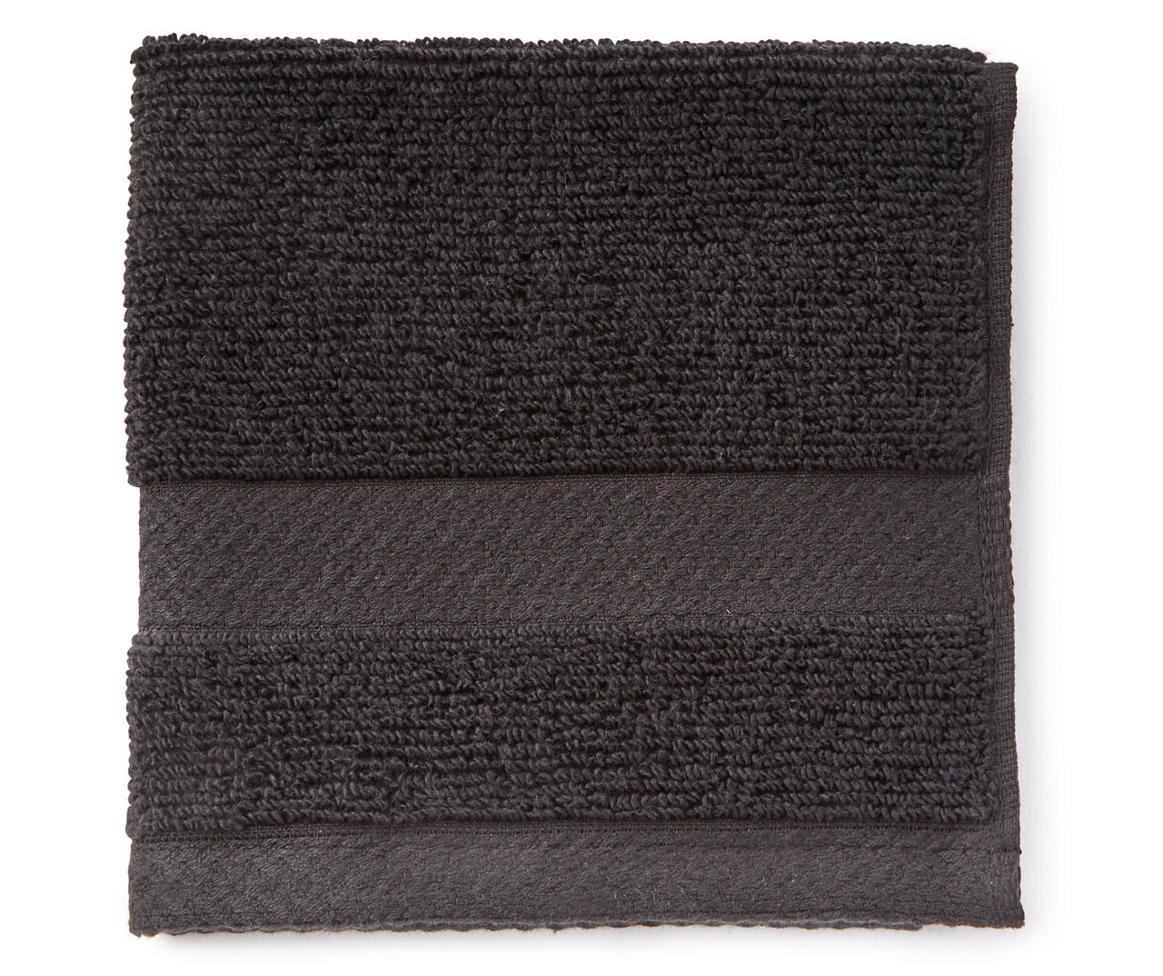 Just Home Black Wash Cloth | Big Lots