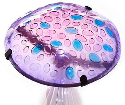 Purple Mushroom LED Solar Light Yard Stake, (16")