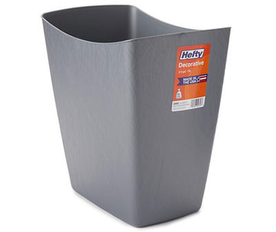 Gunmetal Gray 3.5 Gallon Vanity Wastebasket