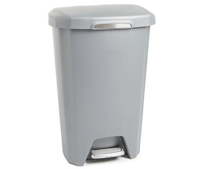 Step-On Gunmetal 13-Gallon Waste Can with Soft Close Lid