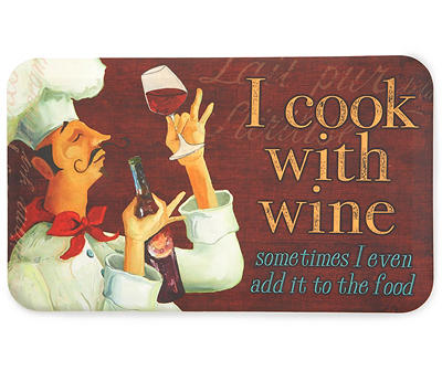 "Cook with Wine" Kitchen Floor Mat