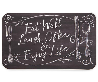 "Eat, Laugh, Enjoy" Kitchen Floor Mat