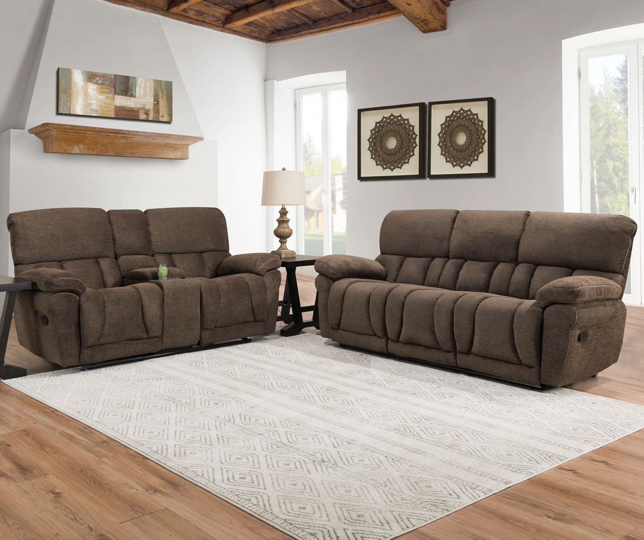 Chocolate best sale reclining sofa