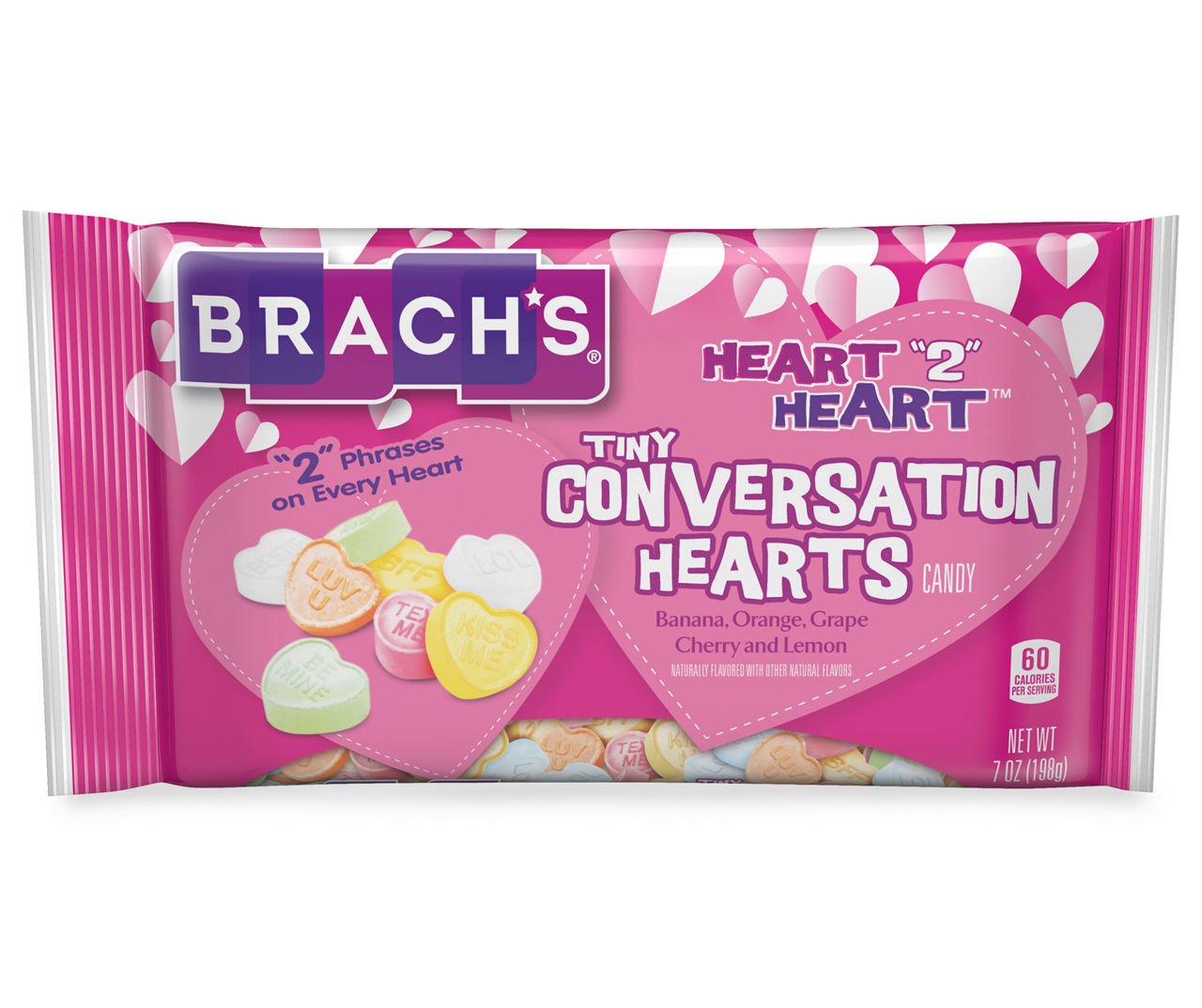  Brach's Tiny Conversation Hearts, Wintergreen, Banana