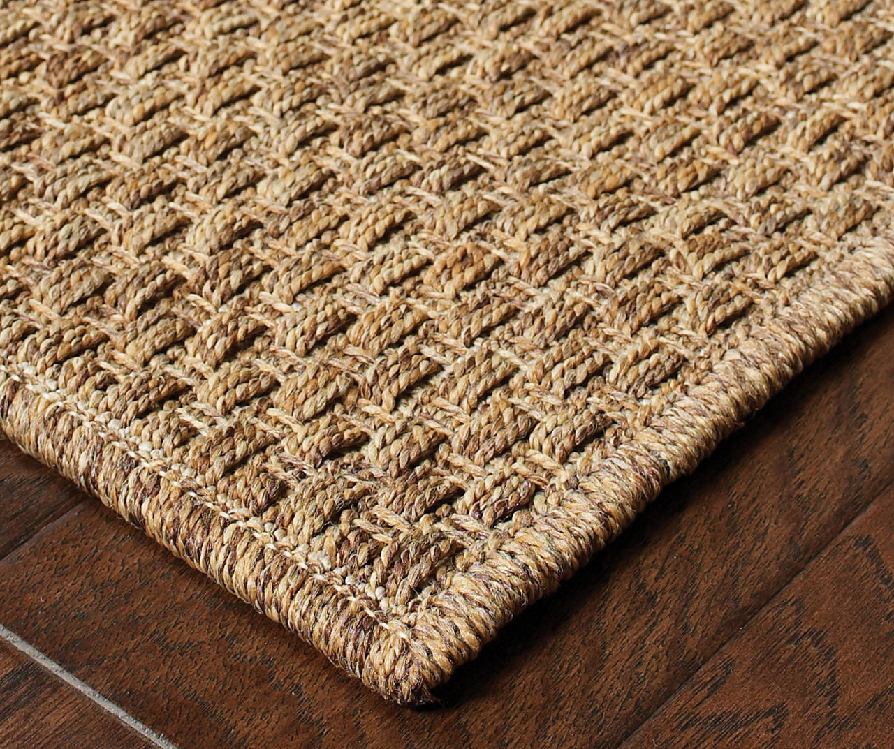 Barron Tan Outdoor Area Rug, (5'3" x 7'6")
