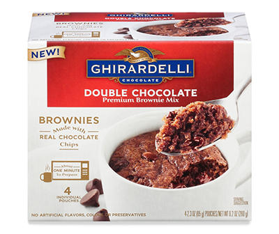 Ghirardelli Double Chocolate Premium Brownie Mix 4-2.3 oz. Pouches