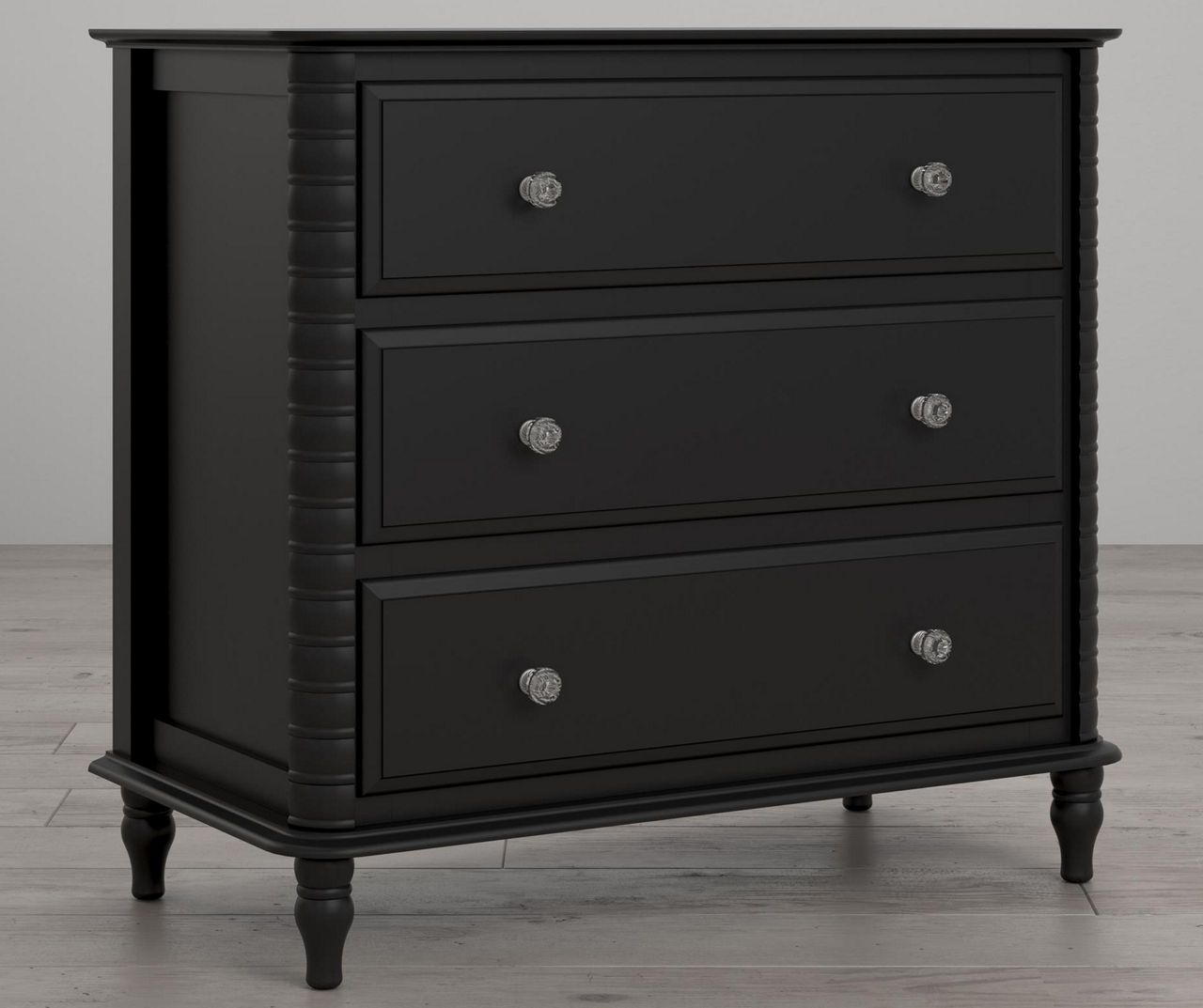 Rowan Valley Linden Black 3-Drawer Dresser