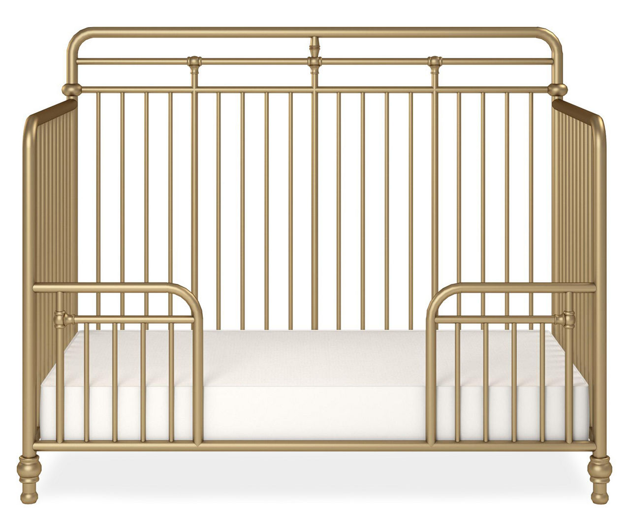 Monarch Hill Hawken Gold 3 in 1 Convertible Metal Crib