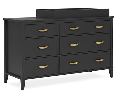 Monarch Hill Hawken Black 6-Drawer Changing Table & Dresser