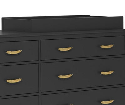 Monarch Hill Hawken Black 6-Drawer Changing Table & Dresser