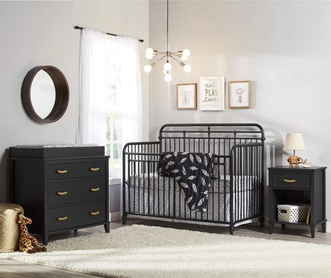 Black baby store dresser changing table