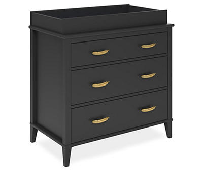 Monarch Hill Hawken Black 3-Drawer Changing Table & Dresser
