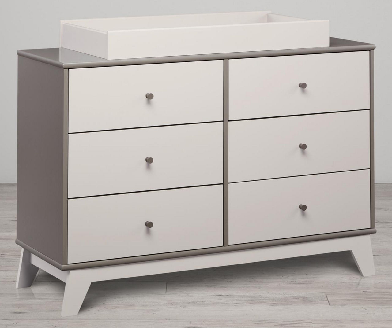 Little Seeds Rowan Valley Flint Gray Two Tone 6 Drawer Changing Table Dresser Big Lots