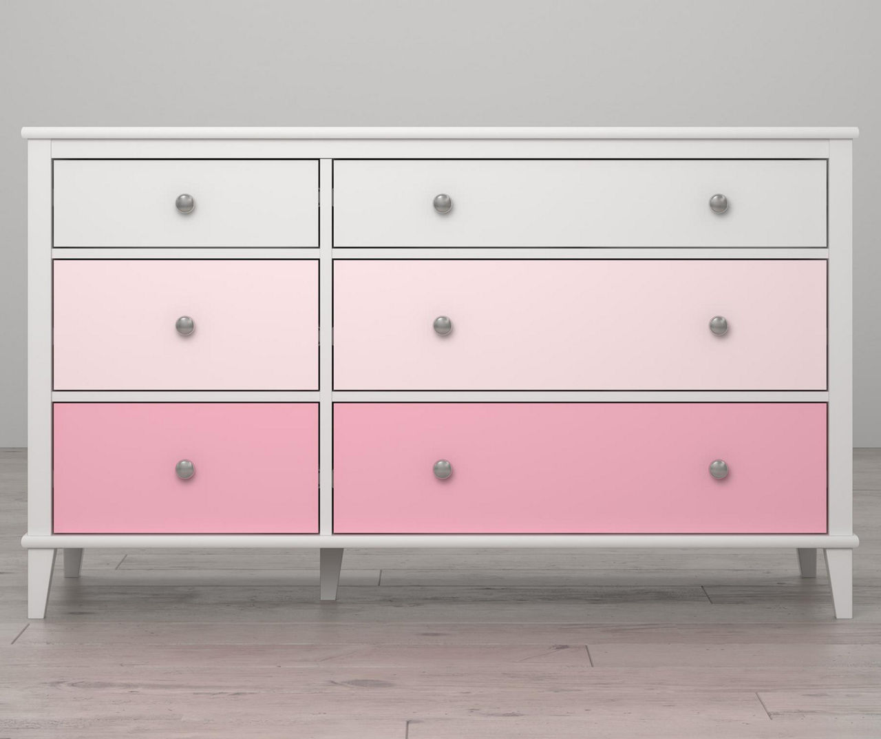 Little Seeds Monarch Hill Poppy White & Pink 6-Drawer Dresser | Big Lots