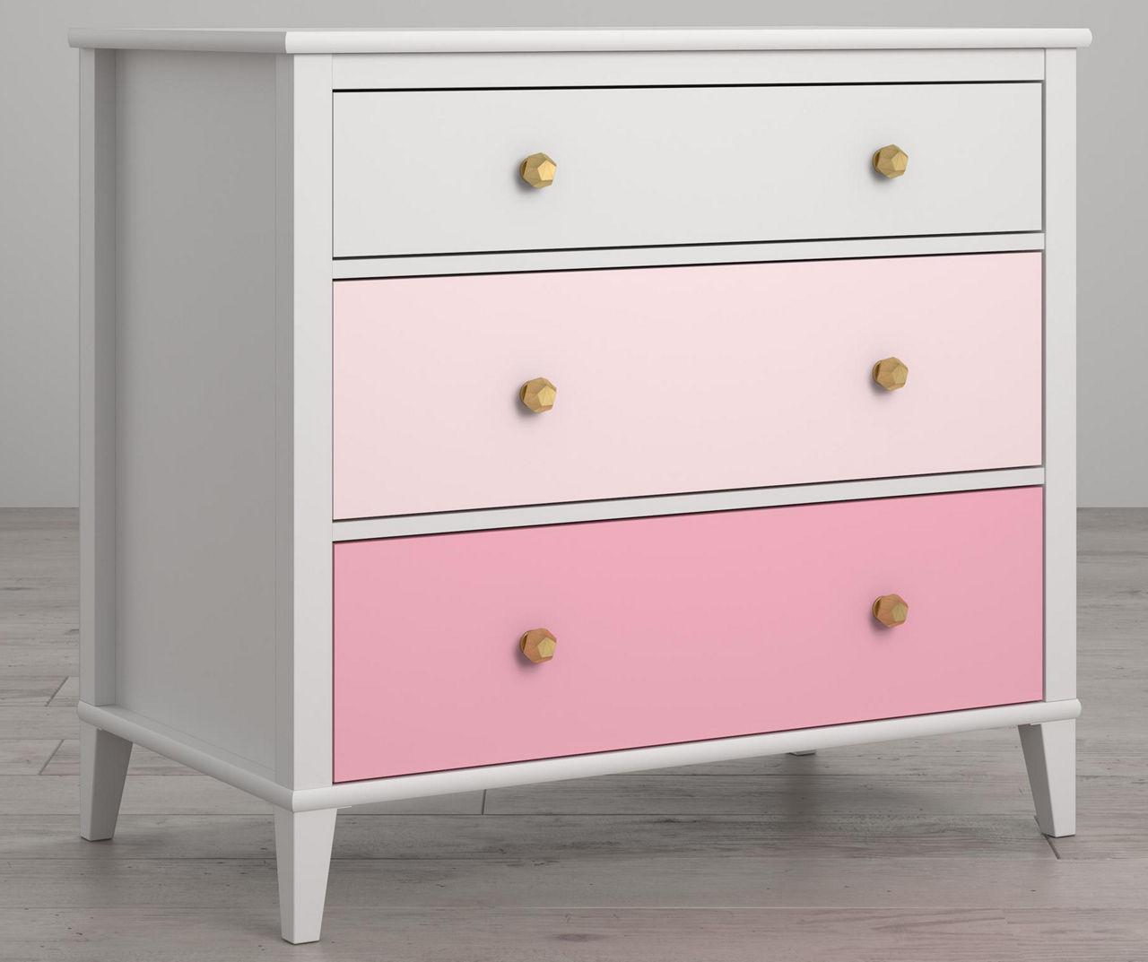 Monarch Hill Poppy White & Pink 3-Drawer Dresser