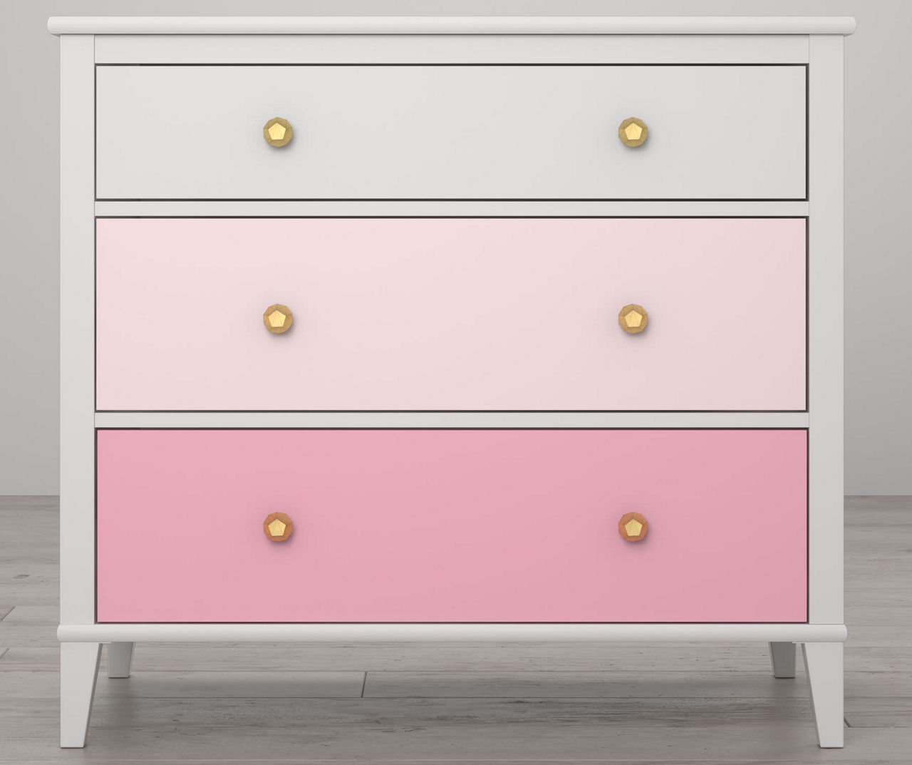 Little Seeds Monarch Hill Poppy White & Pink 3-Drawer Dresser | Big Lots