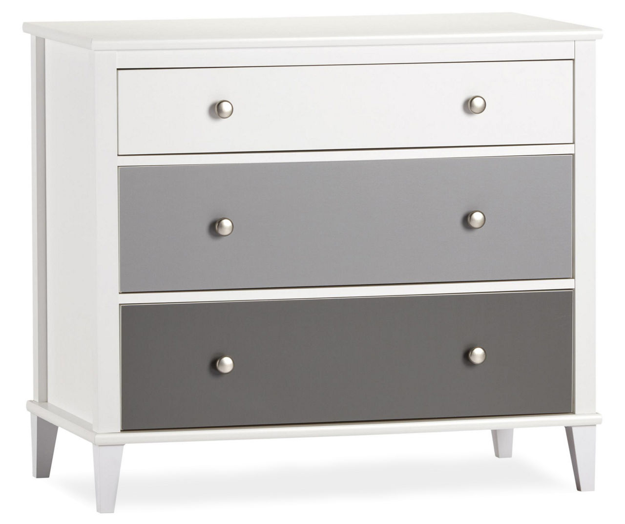 Monarch Hill Poppy White & Gray 3-Drawer Dresser
