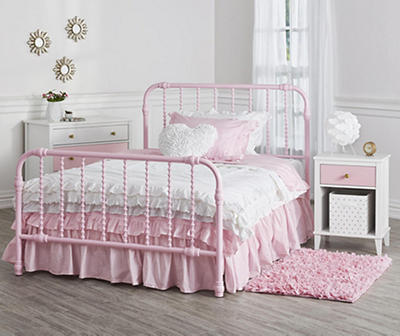 Monarch Hill Poppy White & Pink Nightstand