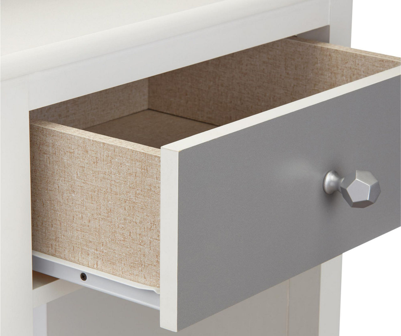 Monarch Hill Poppy White & Gray Nightstand
