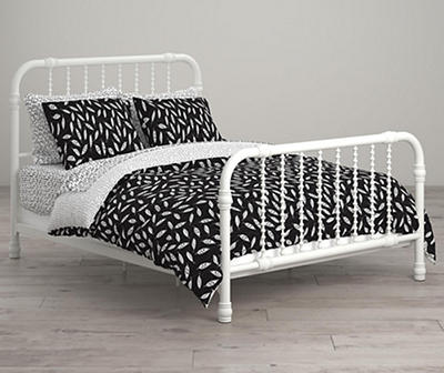 Feathers Black & White Full 7-Piece Bedding Set