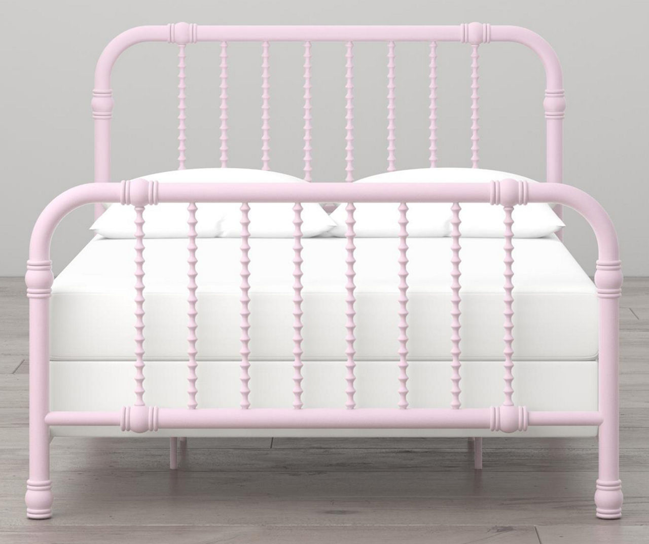 Pink metal deals bed frame