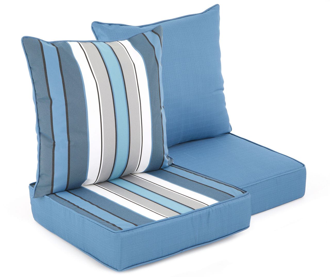 Captain's blue reversible deep seat outdoor cushion 2025 set