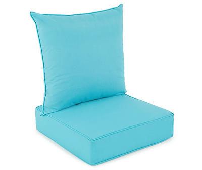 Maui Blue Deep Back & Seat Cushion Set
