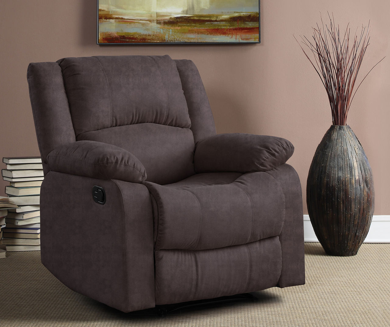 Preston Chocolate Brown Recliner Big Lots