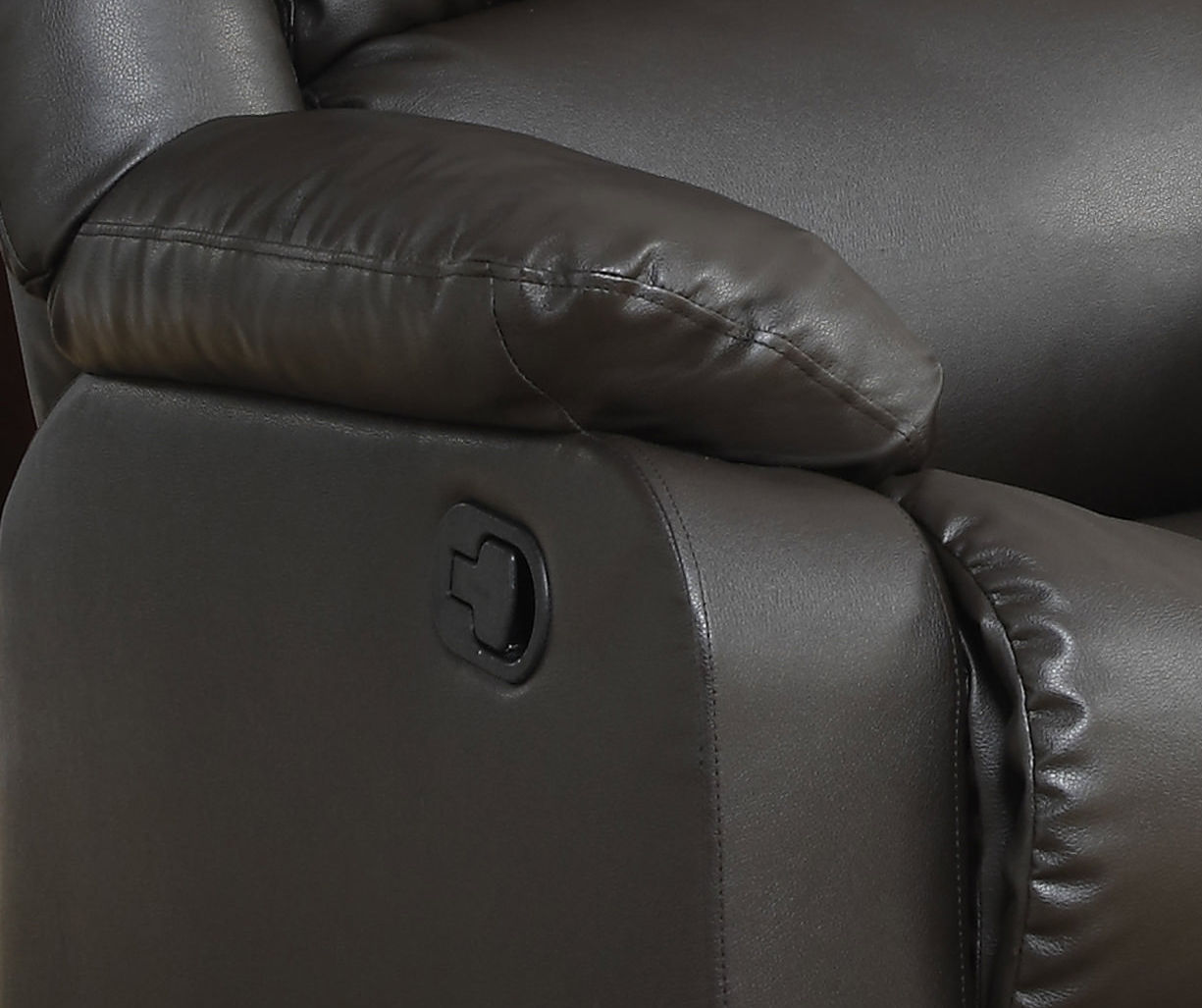 Preston Java Brown Faux Leather Recliner