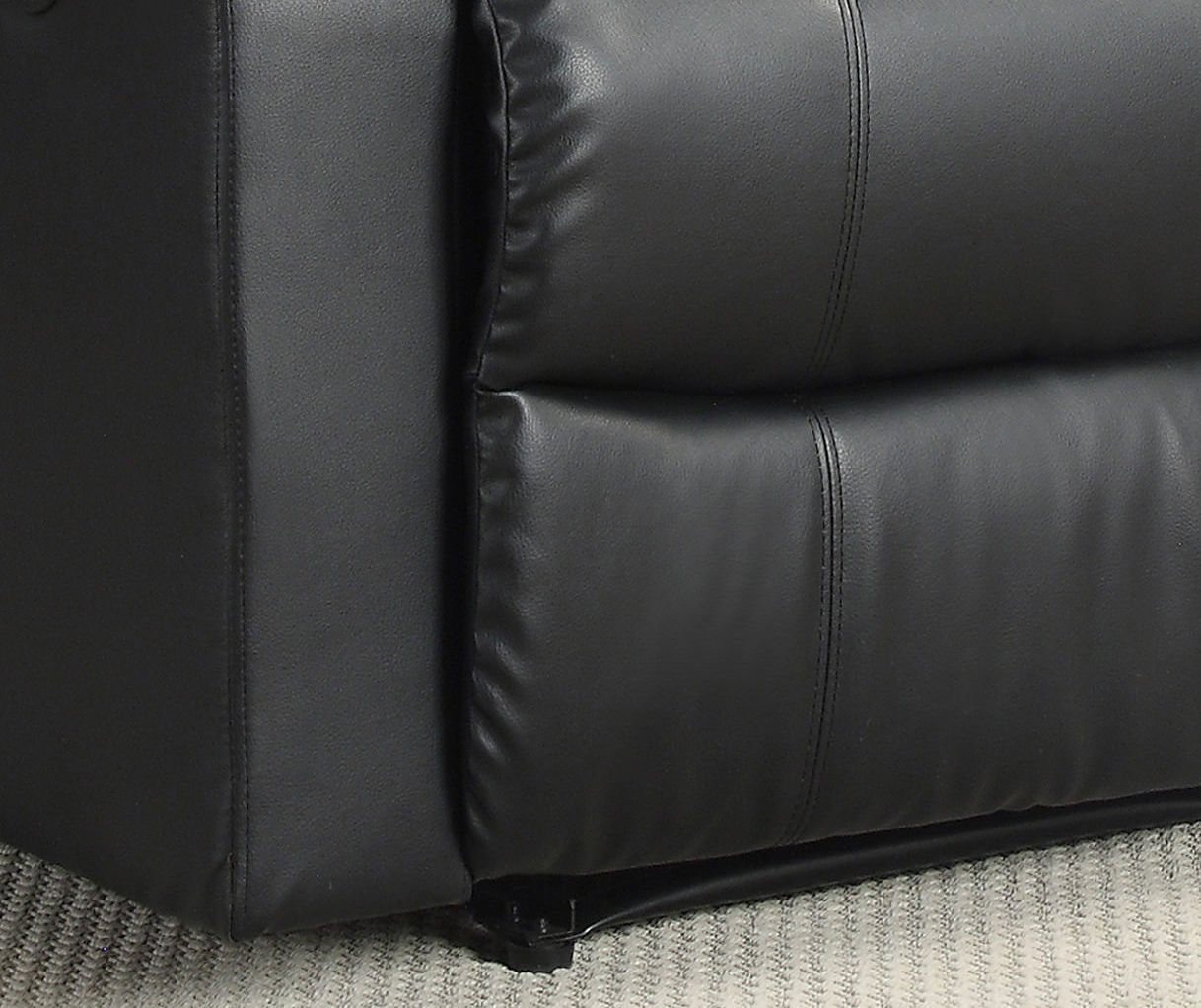 Preston black faux leather shop recliner