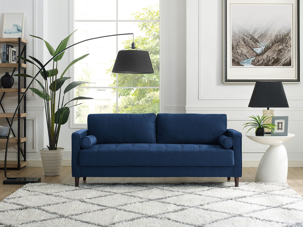 Big lots store blue sofa