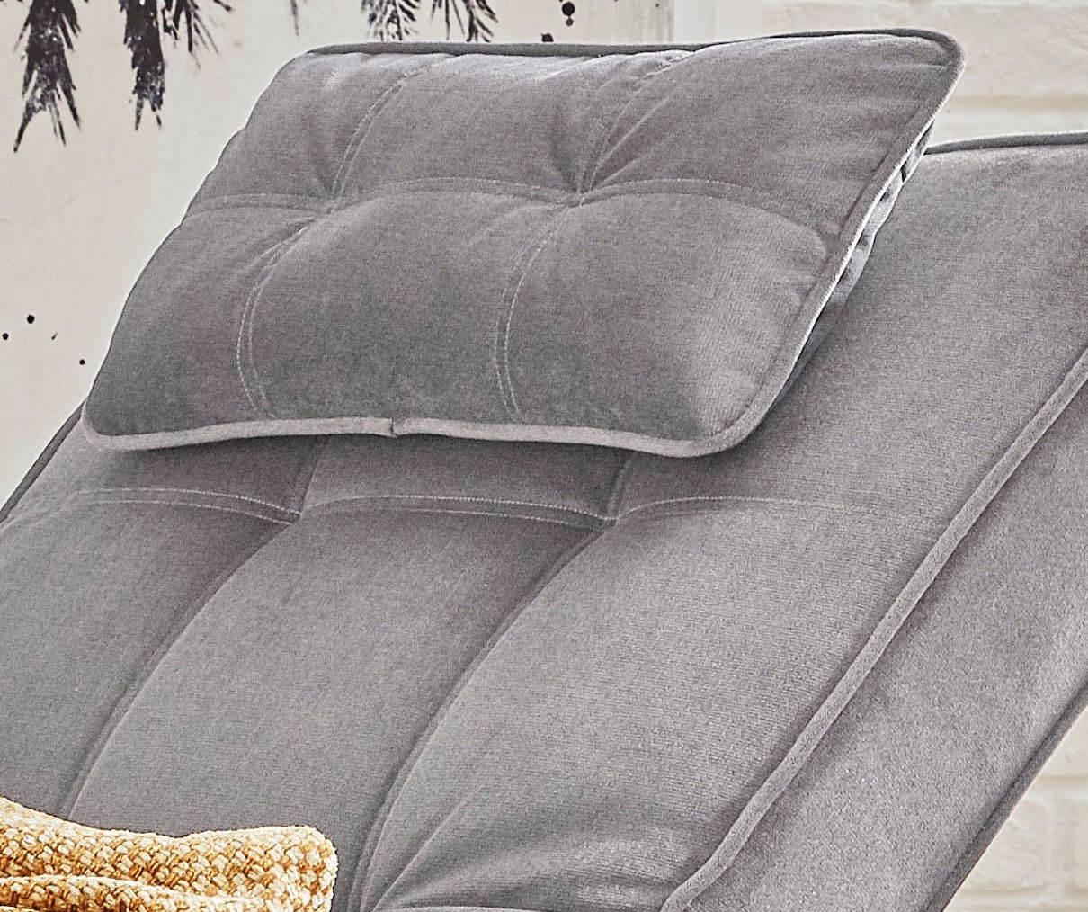 Bella Gray Convertible Lounger Chaise Big Lots