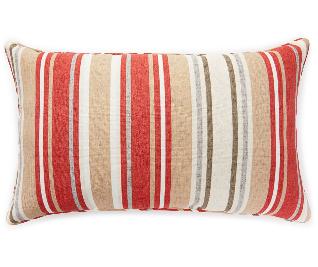 Red and 2025 gray outdoor pillows