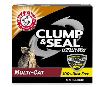 Arm & Hammer Clump & Seal Multi-Cat Complete Odor Sealing Cat Litter 19 lb. Box