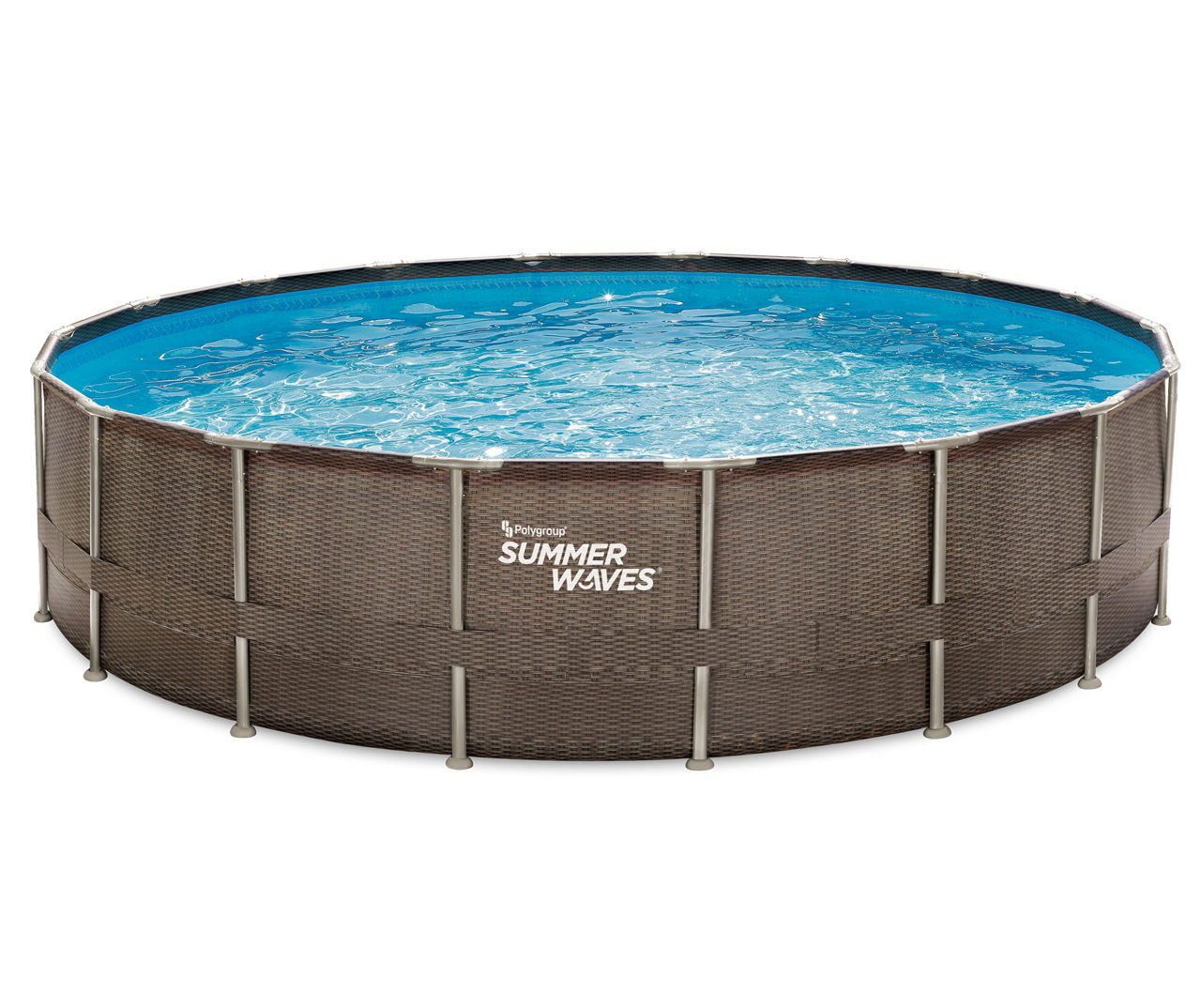 uitzondering uitglijden Reproduceren Summer Waves 18' x 48" Wicker Print Metal Frame Pool | Big Lots