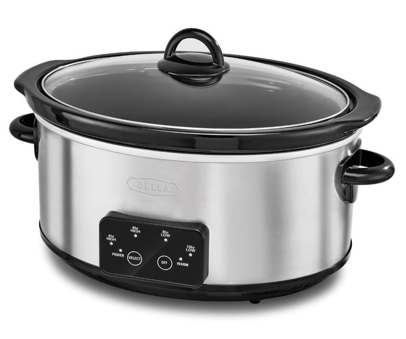 Bella 5-Quart Slow Cooker black/silver BLA14469 - Best Buy