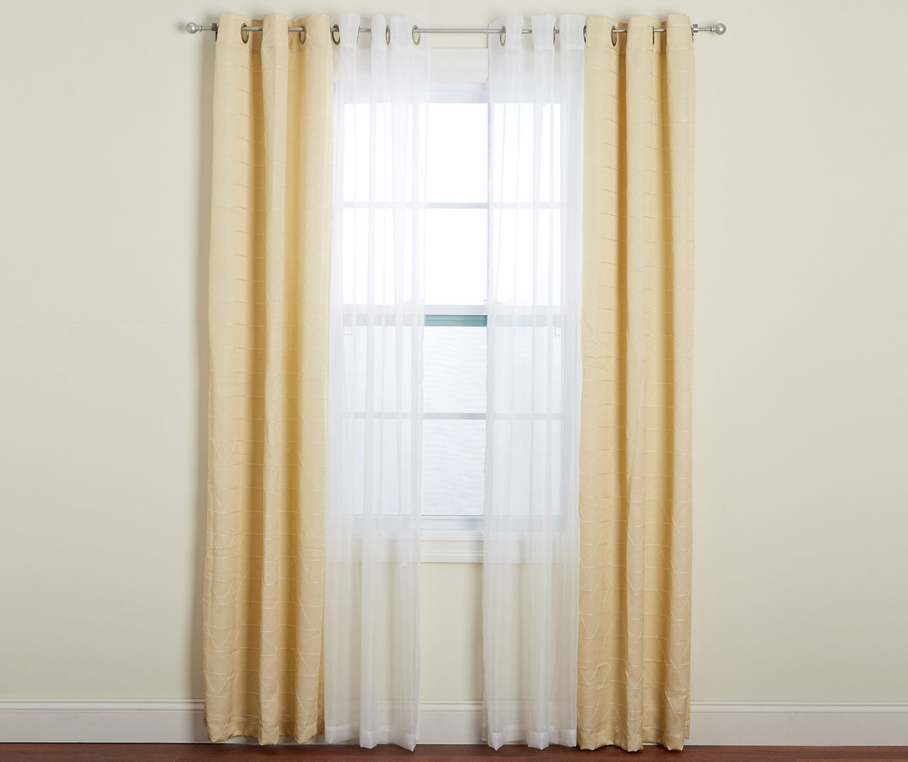 Living Colors Living Colors Diamond Embroidery & Sheer Voile Curtain