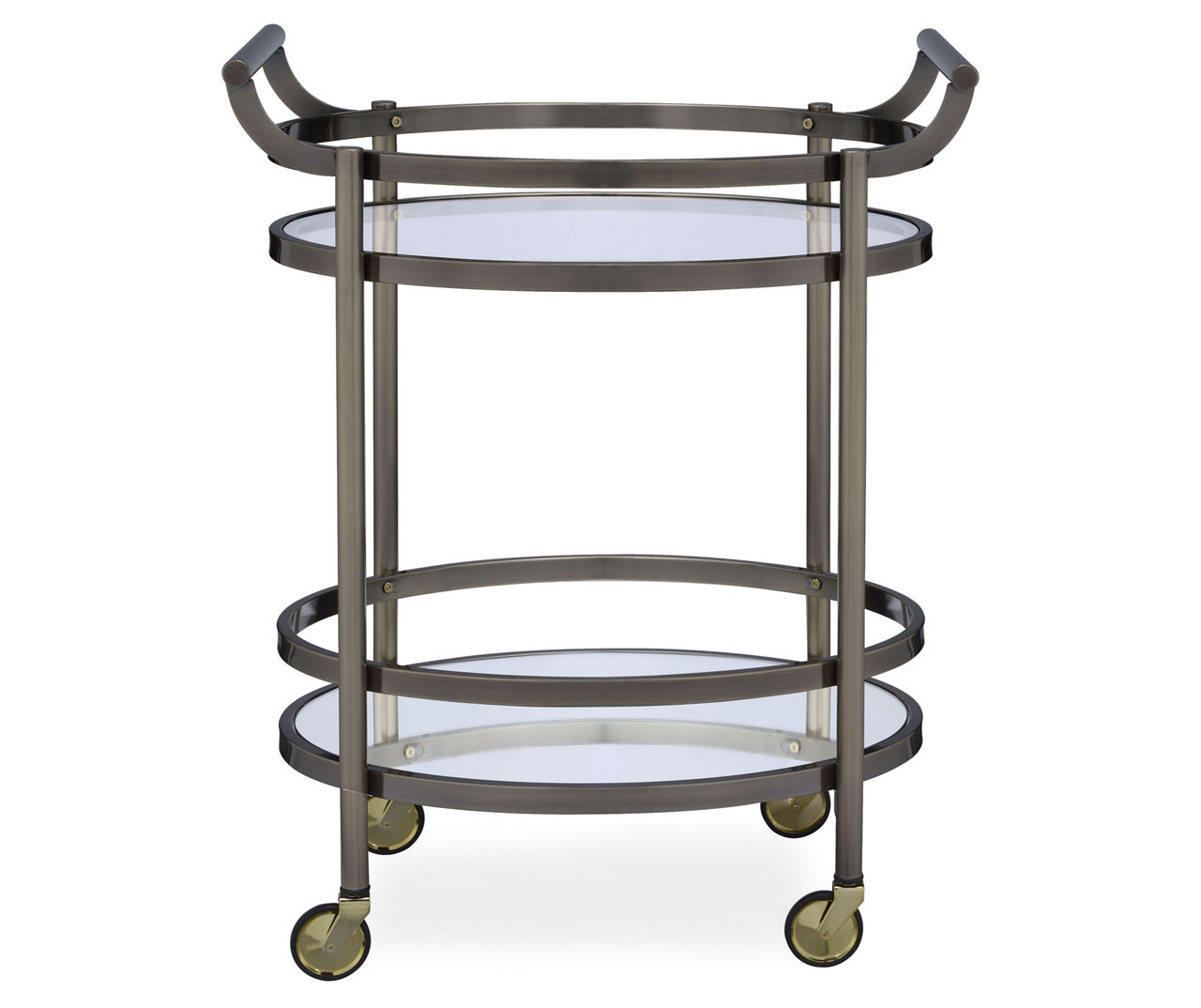 Acme Lakelyn Brushed Bronze & Mirror Serving Cart | Big Lots